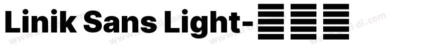 Linik Sans Light字体转换